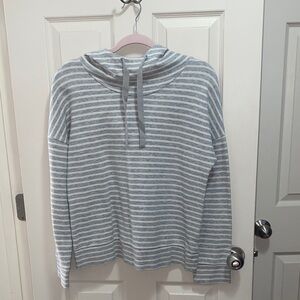 A New Day Gray and White Striped Hoodie